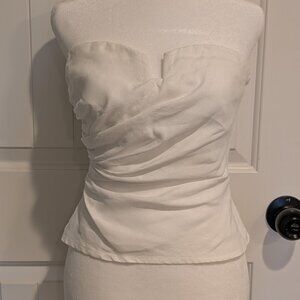 Reformation Madelyn Linen Top White - Size 0